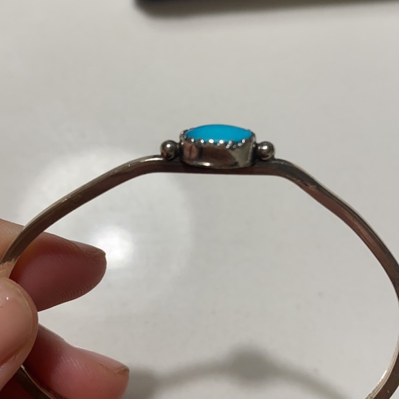 Silver and turquoise bracelet - Picture 5 of 5